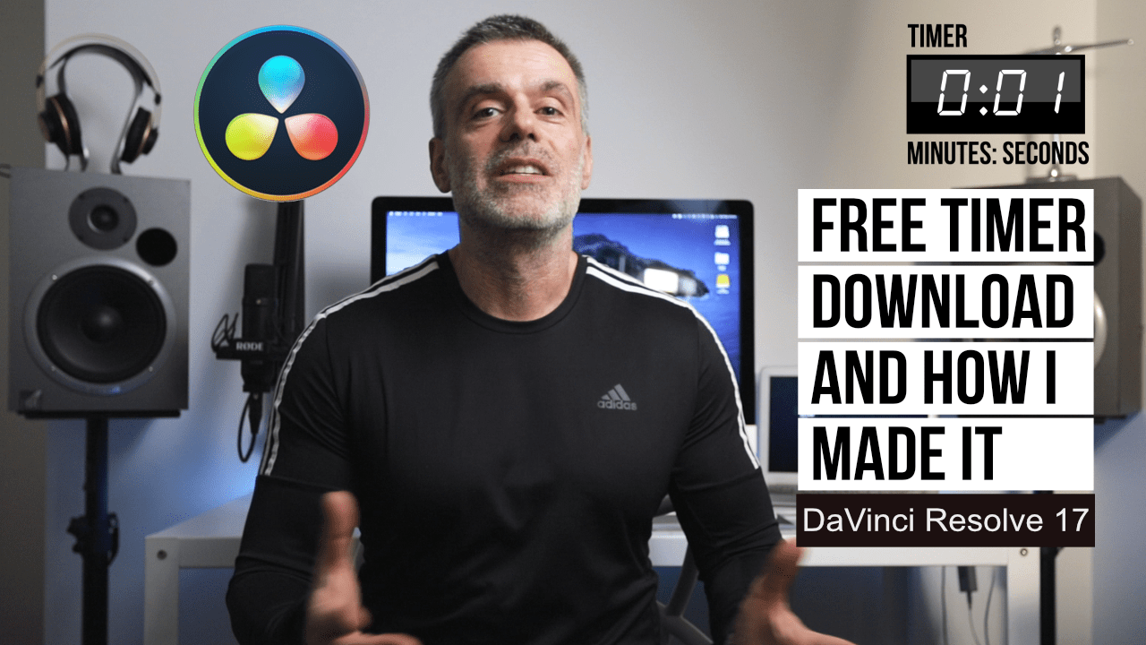 You are currently viewing Free on Screen Timer to use on your video projects plus How I made it tutorial for Davinci Resolve